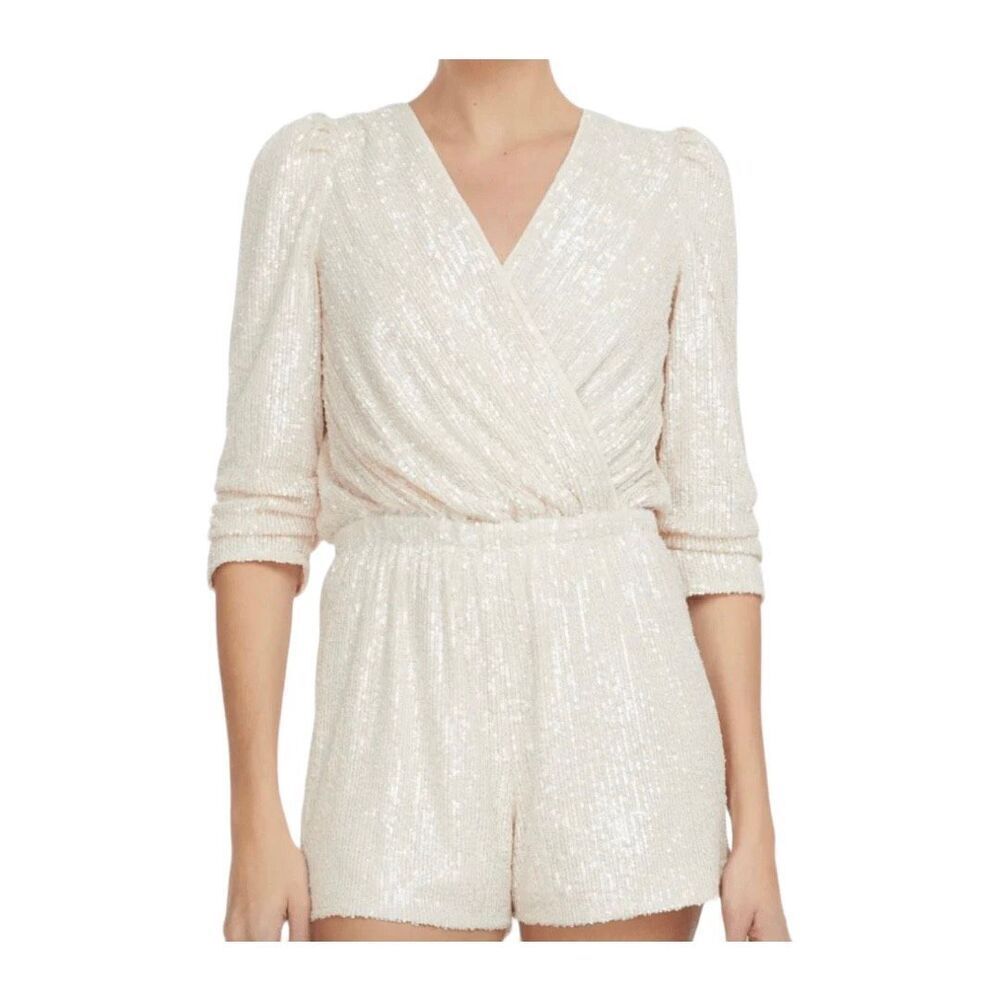 Generation Love Allegra Sequin Romper in Shell Size XS